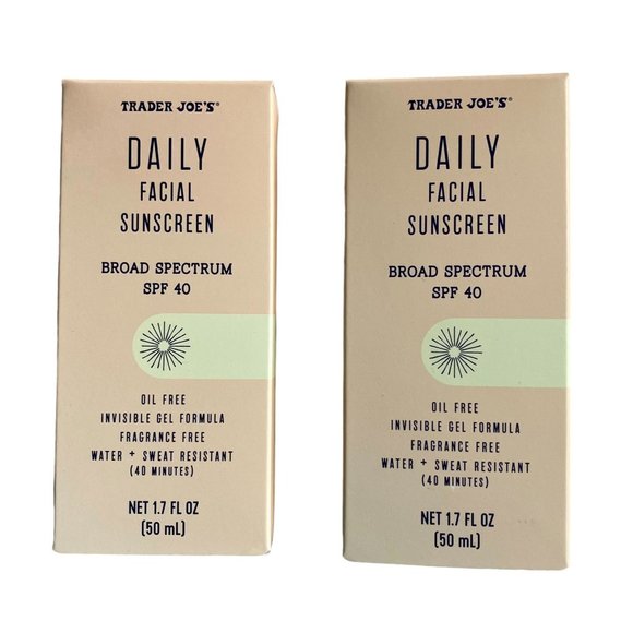 Trader Joe's Skincare Two Trader Joes Daily Facial Sunscreen Broad